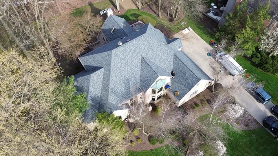 Completed roof replacement by 4K Roofing in Brecksville, Ohio
